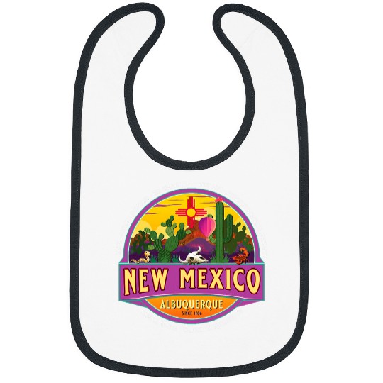 Albuquerque New Mexico USA Balloons Desert Vacation Souvenir Bibs
