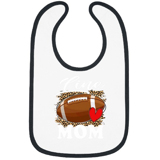Football Lineman Mom Line Mom Leopard Bibs