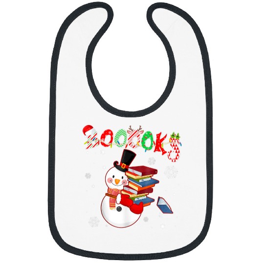 Reading Book Christmas Snowman Books Librarian Reader Reading Teacher Reader Bibs
