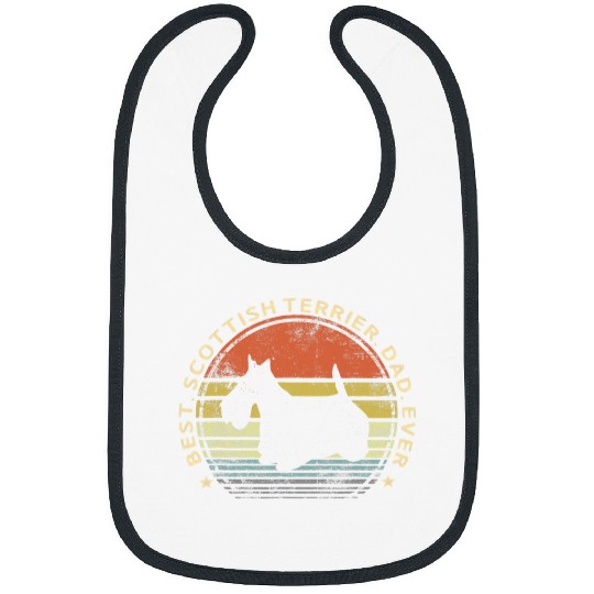 Dog Scottish Terrier Mens bests Scottish Terrier Dad Ever Scottie Dog Lover Owner Daddy Bibs