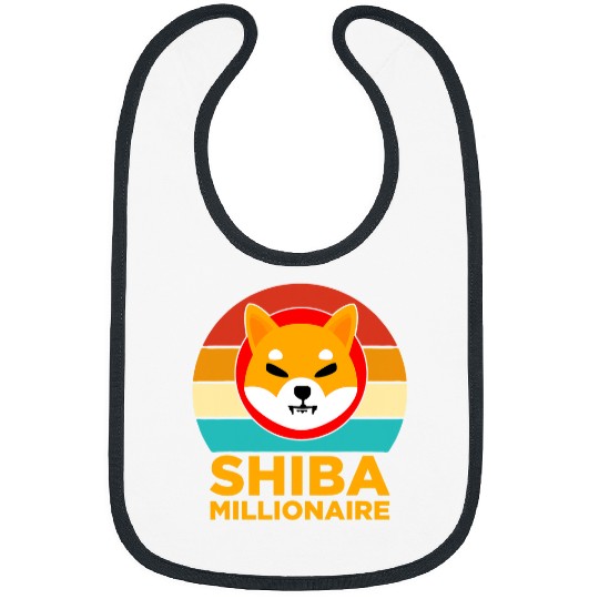 Dog Shiba Inu Millionaire HODL To the Moon Cryptocurrency Meme Bibs