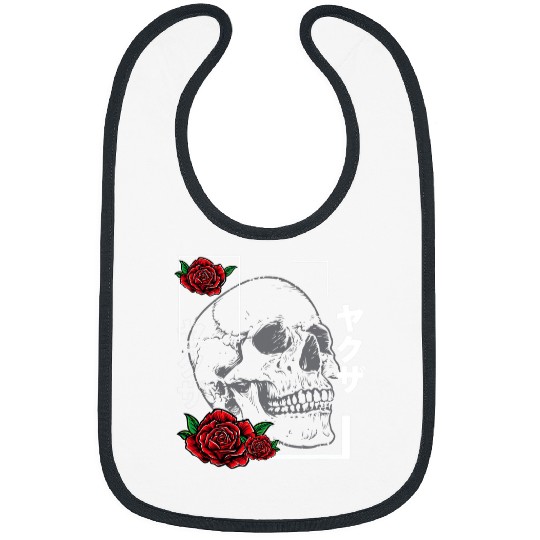 Skeletons Skulls vintages Horror Yakuza Skull Japanese Retro Fashion Bones Skull Bibs