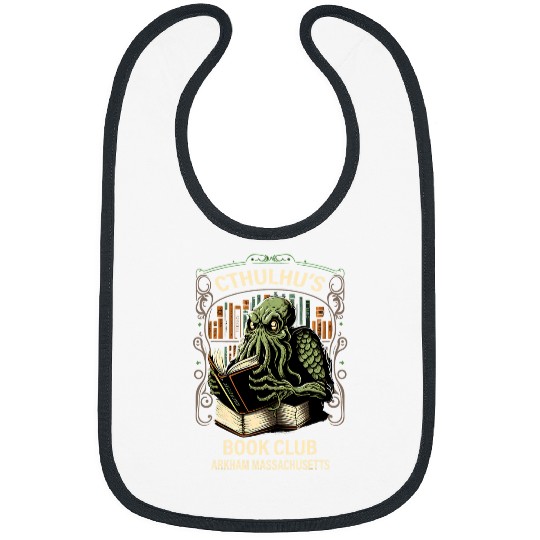 Reading Book Cthulhus Book Worm Book Club Read More Books Cthulhu Reader Bibs