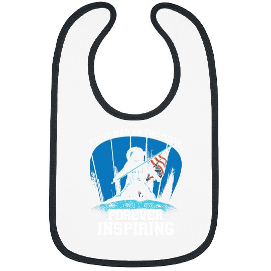 First Man on the Moon American Flag Astronaut Nostalgia Bibs