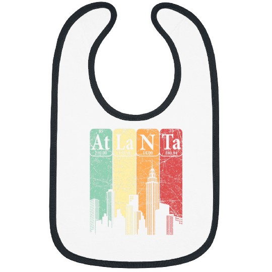 Atlanta Periodic Table Elements Atlanta Skyline Retro 2 Bibs