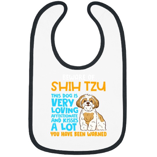 Shih Tzu Mom Dad Lover Gift Women Chinese Little Lion Bibs