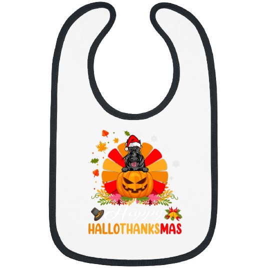 Dog Scottish Terrier Hallothanksmas Halloween Fall Christmas Bibs