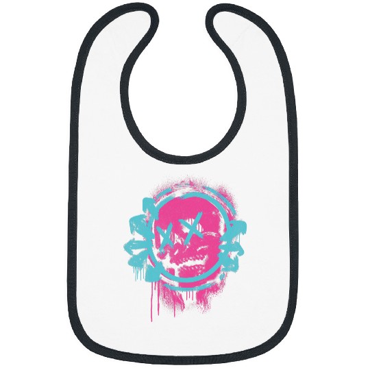 Skeletons Skulls Punk Rock Indie Spraycan Graffiti Art Skull Pastel Punk Skull Bibs