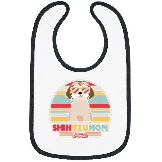 Shih Tzu Mom  Retro Style Bibs