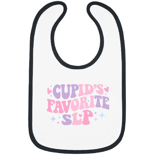Cupids Favorite Speech Therapist SLP Groovy Valentines Day Bibs