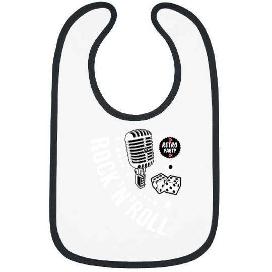 Sock Hop Retro 50s Rockabilly Men Women Doo Wop Microphone Bibs