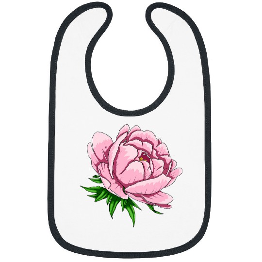 Beautiful Flower Peony Floral Design Pink Peonies Bibs
