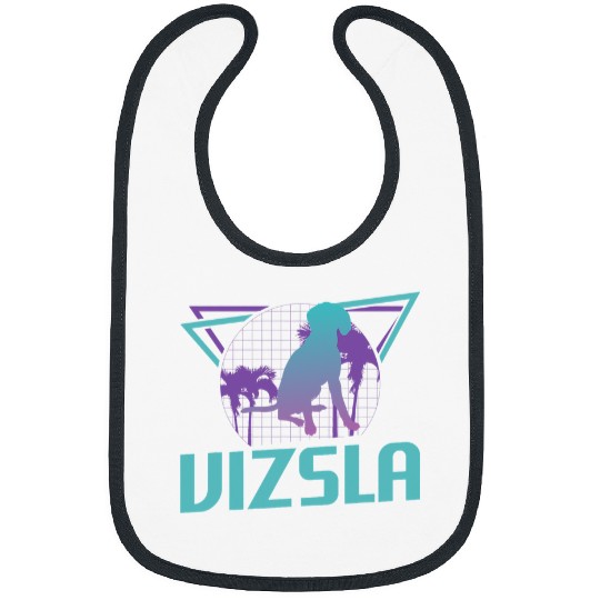 Dog Vizsla Retro Vizsla Dog Lover Bibs