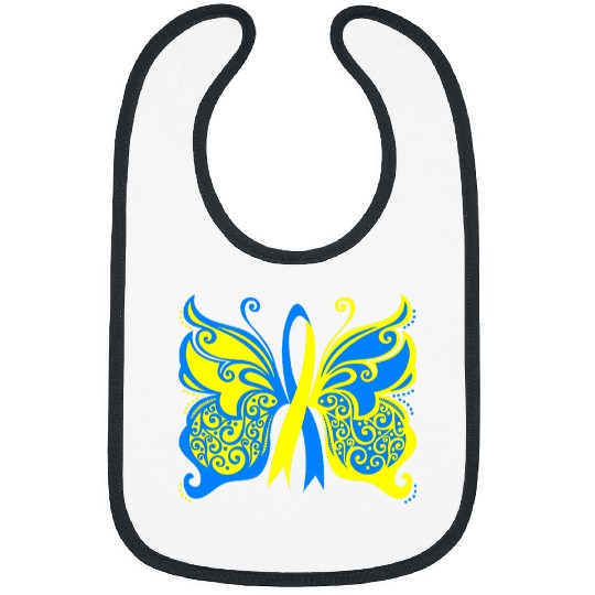 Down Syndromes Awareness Novelty Butterfly Kids Boys Girls Bibs