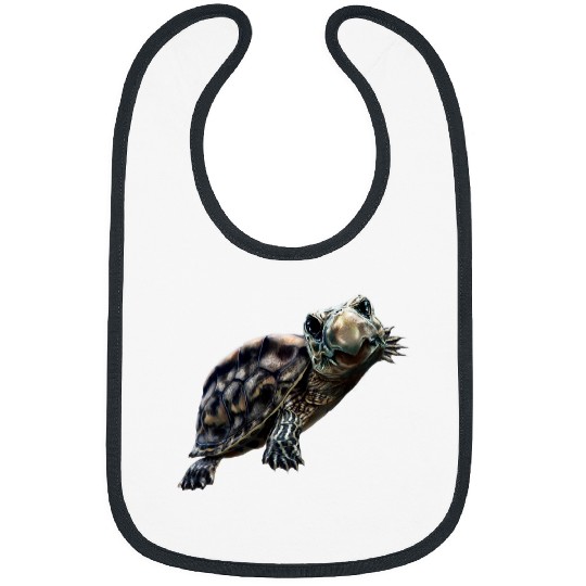 Happy Smiling Turtle Selfie Portrait Funny Bibs
