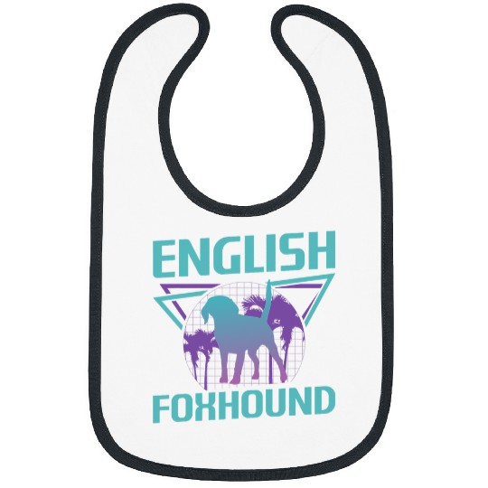 Retro English Foxhound Dog Lover 3 Bibs