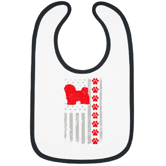 Fireman Firefighter bests Firefighter Havanese Mom Dad Ever US Flag Dog Paws Firemen Bibs