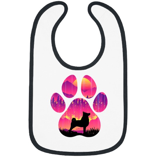 Hokkaido Paw Mom Dad Dog Lover Women Men 46 Bibs
