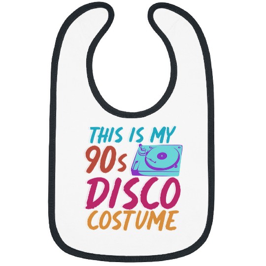 90s Vinyl Disco Music Costume Party 1990s Retro Nineties Bibs