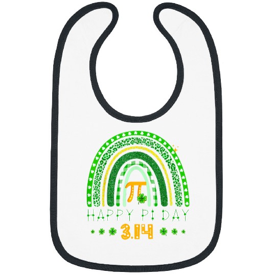 Happy Pi Day Mathematic Math Teacher Rainbow St Patricks Day Bibs