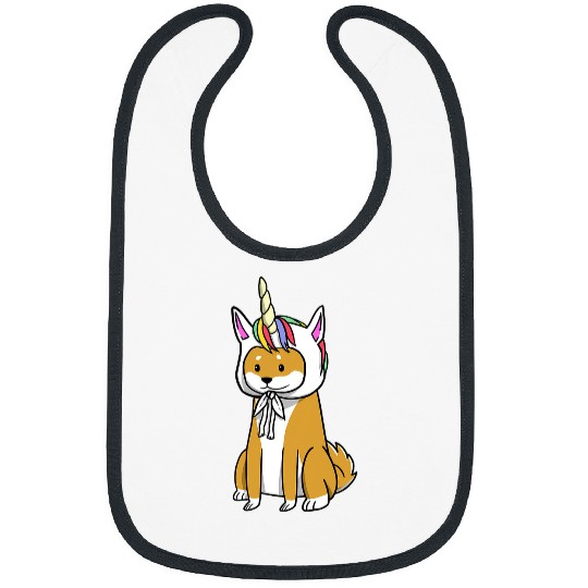 Shiba Inu Dog Unicorns Hat Bibs