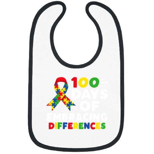 Autism Awareness Embrace Differences 100 Days Of School IEP Neurodiverse Bibs