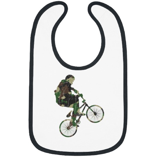 BMX bicycle biking sport vintages camouflage art biker gift Bibs