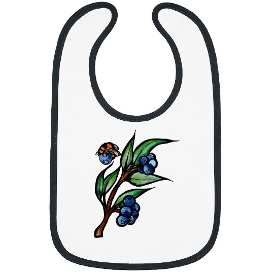 Blueberry Bee Art summertime bees I love the bees Bibs