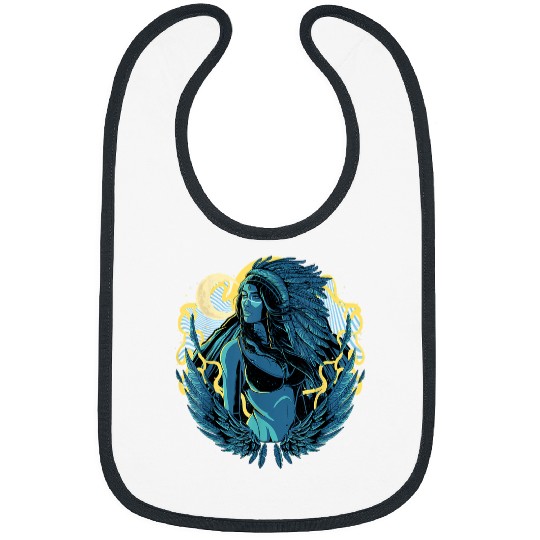 Indigenous Native American Indian Feather Headdress Boho140 Bibs