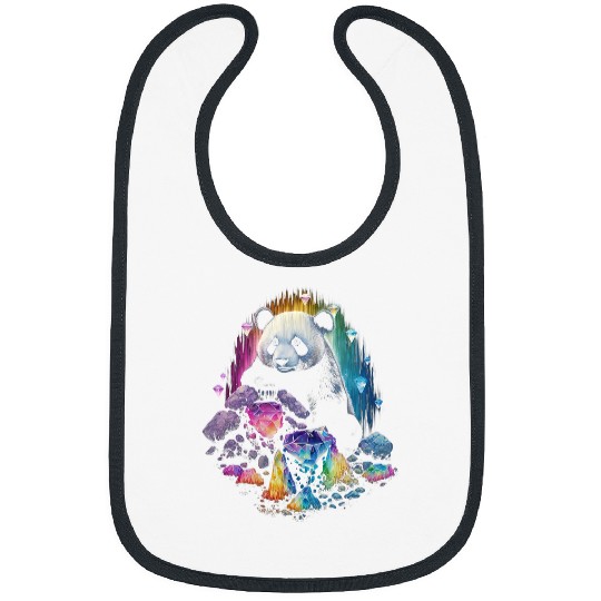 Funny Bear Esoteric Panda Pet Art Crystals Cute Illustration Design Cute Bears Bibs