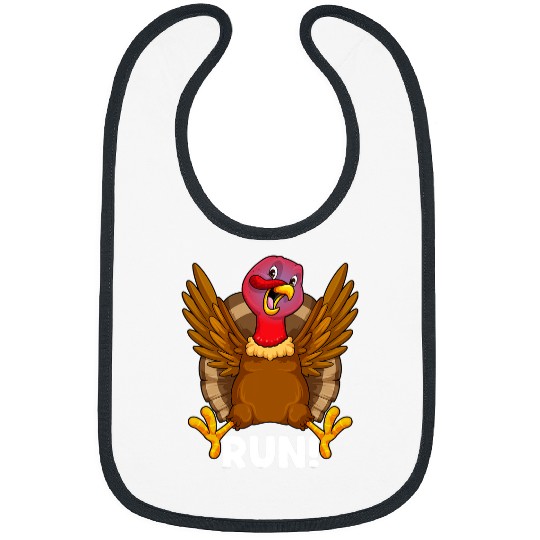 Thanksgiving Turkey Run Cute Happy Turkey Trot Running Bibs