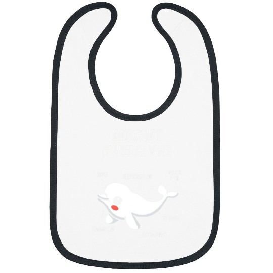 Whales Anatomy Of A Beluga Whale Funny Beluga White Whale narwhal Bibs