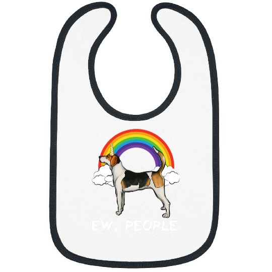 Rainbow English Foxhound Ew People Unicorns Dog Bibs