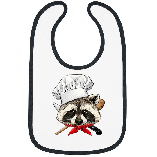 Raccoons Chef Wildlife Raccoon American Animal Cooking Lover 273 Bibs