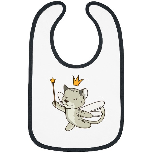 Leopard Gift Fairy Snow Leopard Safari Mystical Animal Fairy Lover88 Bibs