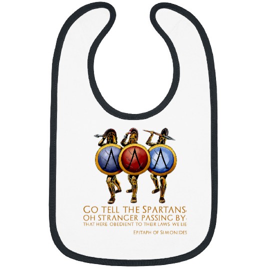 Ancient Sparta Thermopylae Epitaph of Simonides Bibs