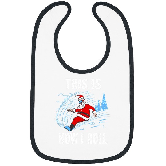 Skiing Ski Snowboarder Santa Claus Snowboard Lover Snowboarding Bibs