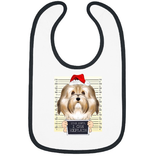 Dog Havanese Dear Santa I Can Explain Funny Christmas Havanese Bibs