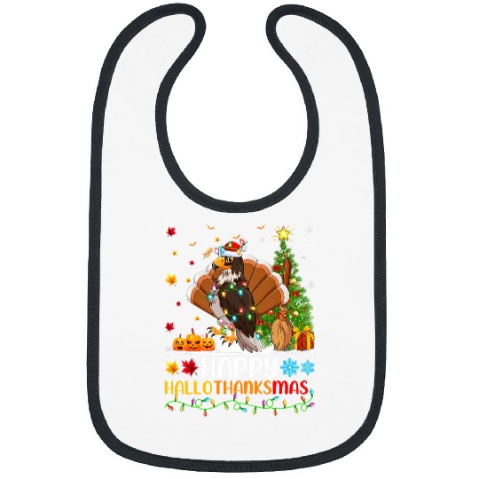 Hawk Bird Lover Funny Happy Hawk HelloThanksMas Bibs