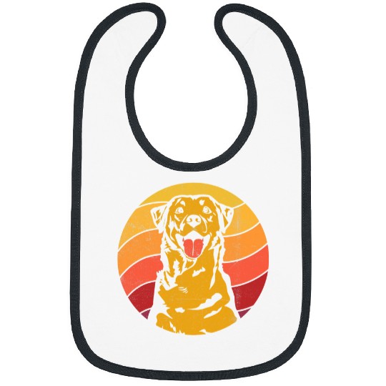 Labrador Lab Dog vintages White Labrador Retro Sunset Dog Mom Dad Bibs