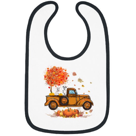 Dalmatian Pumpkins Truck Autumn Leaf Fall thanksgiving 280 Dog Lover Dalmatians Dog Bibs