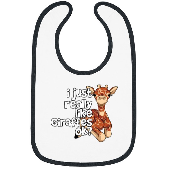 I Just Really Like Giraffes Zoo Illustration Novelty Bibs