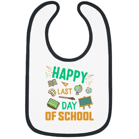Happy Last Day Of School Teacher Appreciation Student Gift 2 Bibs