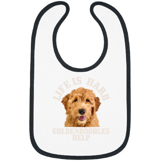 Goldendoodle Mom Dad Life Is Hard Doodle Dogs Help Funny 3 Doodle Dog Bibs
