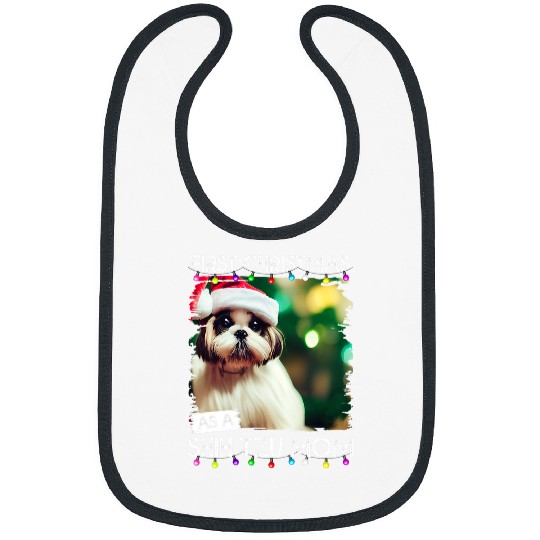 First Christmas as a Shih Tzu mom 2 Bibs