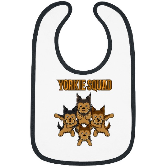 Funny Yorkie Squad Dog Owner Terrier Bibs