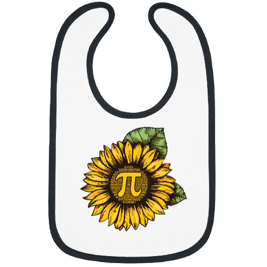Pi Day Sunflower Pi Number Symbol Math Themed Science 1 Bibs