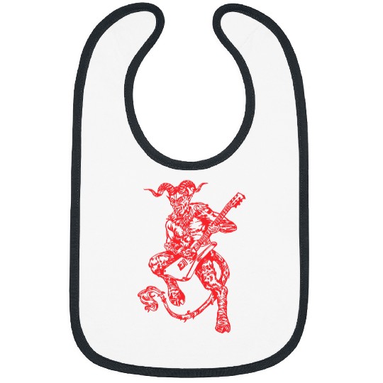 Guitarist SEEMBO Devil Playing Guitarist Musician Music Band 3 Guitar Bibs
