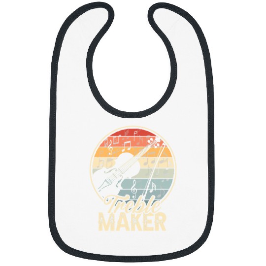 Violin Lover Retro Treble Maker Violin Funny Violinist Orchestra Band Bibs
