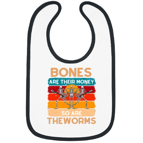 Skeletons Skulls Bones Are Their Money Skeletons Playing Guitar Retro vintages Skull Bibs